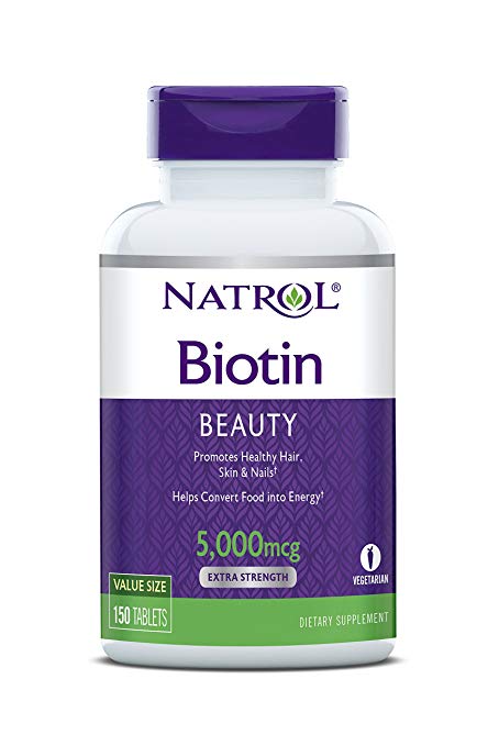 Natrol Biotin Tablets 5000mcg, 150 tablets Image
